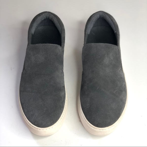 J/Slides Acer grey suede slip on platform sneakers size 8.5 - Picture 6 of 13